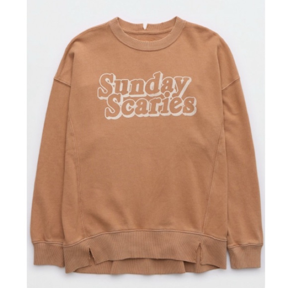 Sunday Scaries Tan Sweatshirt